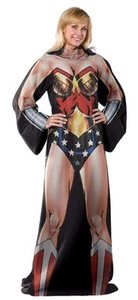 Northwest DC Comics Wonder Women Adult Comfy Throw Blanket with Sleeves, 48"x71" - Picture 1 of 9