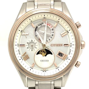 CITIZEN WATCH EXCEED BY1026-65A H874-004JJ02 SOLAR MOON PHASE TITANIUM MEN'S F/S - Picture 1 of 16