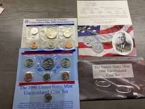 1996-P&D U.S.Mint Uncirculated 13 Coin Set w/Roosevelt West Point Dime-081625-90 - Picture 1 of 8