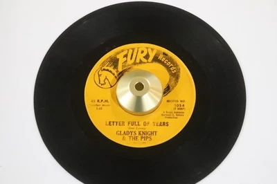 GLADYS KNIGHT 45 Letter Full of Tears / Broke Your Promise FURY 1054 Soul R&B - Image 1 of 4