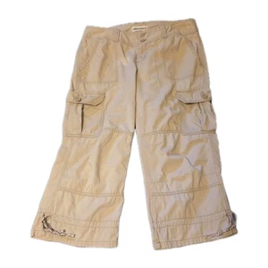 Aeropostale lockere Passform Baggy 100 % Baumwolle kurze Cargohose zum Binden am Saum Grunge lässig - Bild 1 von 7