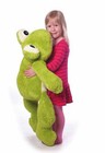 Inware Plüschtier Frosch, liegend, grün 97 cm XXL, weich und niedlich