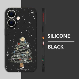 For iPhone 16 15 14 13 12 11 Pro Max XS 7 Ultra-thin Matte Christmas Case Cover - Picture 1 of 14