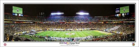 Iowa Hawkeyes Football ORANGE BOWL 2010 vs. Georgia Tech Panoramic POSTER Print Cover