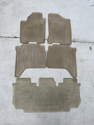 Nissan Armada Pathfinder 2003-2015 alfombrillas bronceadas goma OEM juego completo Qx56 Titan Foto 1 de 4
