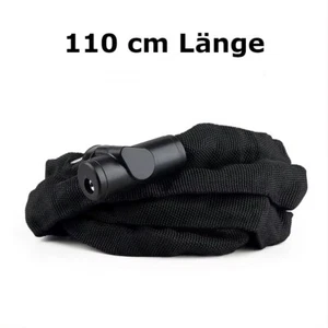 Fahrradschloss 110 cm mit Schlüssel Radschloss Fahrrad E-Bike aus Manganstahl - Bild 1 von 8