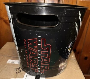 Churchill Star Wars Popcorn Bucket Can The Last Jedi Plastic Movie Promotional - Picture 1 of 3