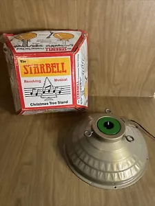 Vintage STARBELL Gold Musical Revolving Christmas Tree Stand Tested MCM - Picture 1 of 14