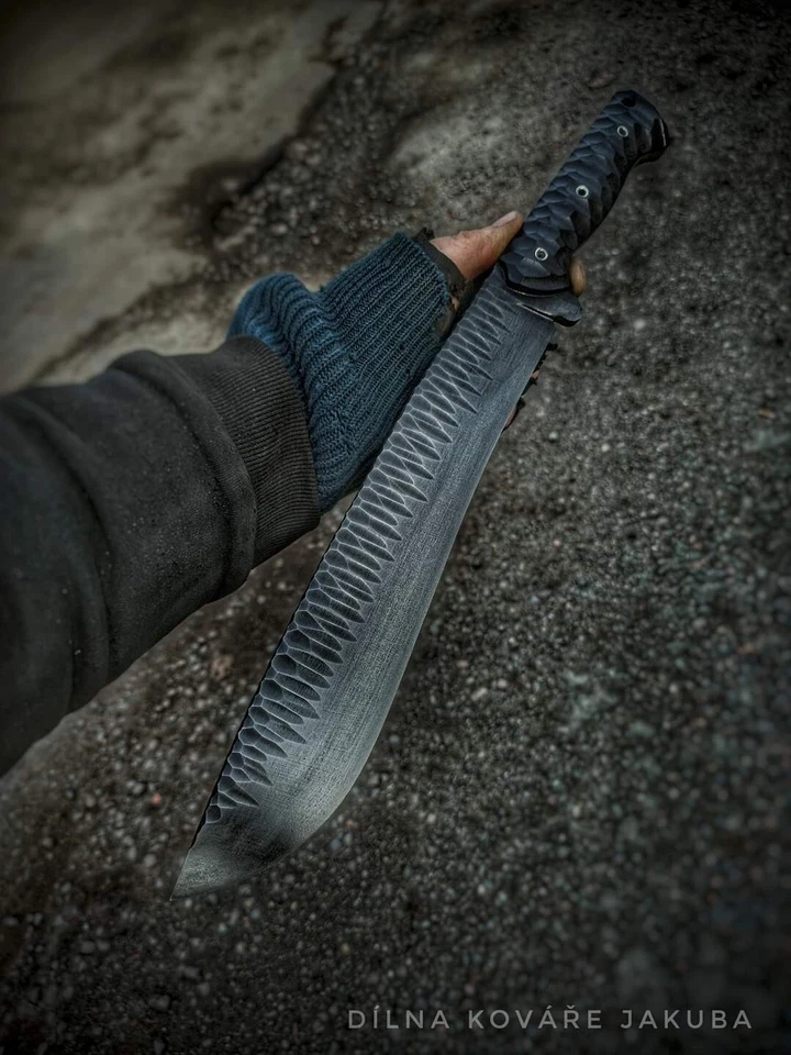 ANTIQUE AND RARE CUSTOM HANDMADE 18 IN FULL TANG MECARTA HANDLE - Image 1 of 1