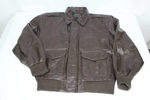 Bombardero de Vuelo Grande American Born Tipo A2 L Ejército Fuerza Aérea Cuero Marrón De Colección - Imagen 1 de 6