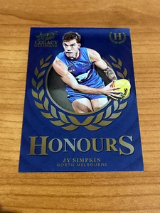 2024 AFL Select Legacy Ultimate Honours JY SIMPKIN North Melbourne # 061/255 - Bild 1 von 1