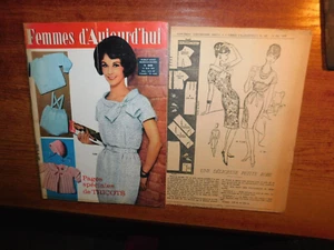 FEMMES D'AUJOURD'HUI n° 890 du 24 MAI 1962 LE SUPPLEMENT patron / BD BOB MORANE - Picture 1 of 9