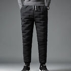 Casual Pants Drawstring Pockets Mid Waist Ankle Tied Pants Male