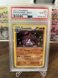 Pokémon Bianco e Nero Coccodrillo Holo 65/114 PSA 10 - Foto 1 di 2