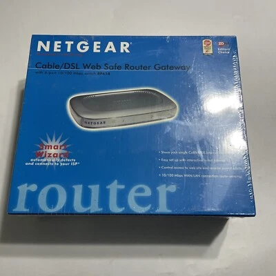 NETGEAR 4-Port Wired Router 200 Mbps RP614 10/100 NEW SEALED - Image 1 of 4