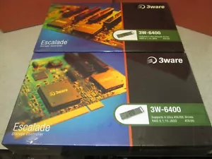 2 New Escalade 3Ware PCI IDE Four Channel Raid Controller Card 3W-6400 - Picture 1 of 4