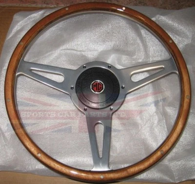 Nuevo volante de madera de 14" y adaptador para MG Midget 1961-1963 MK1 Foto 1 de 3