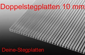 Doppelstegplatten Stegplatten Hohlkammerplatten 2-fach 10 mm klar - Bild 1 von 3