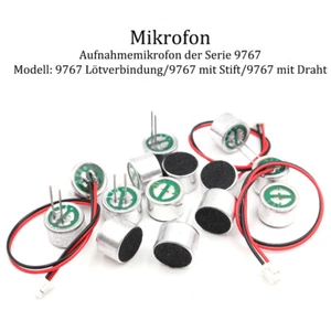 Elektret Mikrofon Microphon 9767 9x7mm 2Pin MIC Mikrofonkapsel Omnidirektional - Bild 1 von 18