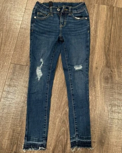 Girls" Art Class Mid-Rise Skinny Jeans Medium Wash distressed size 7 - Picture 1 of 2
