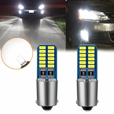 2x Car Reverse Lights Car Parking License Plate Bulb Canbus BA9S LED H6W T4W T2W - Image 1 of 4
