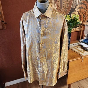 Leonardi Man's Gold 3XL French Cuffs 100% Polyester Beautiful - Picture 1 of 9