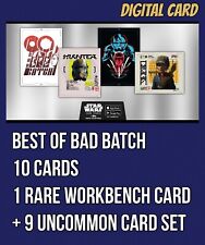 Juego de 10 cartas The Best of Bad Batch Workbench + UC Topps Star Wars Card Trader