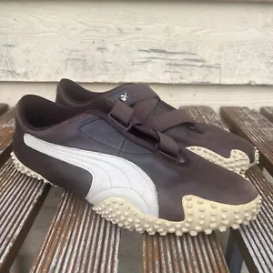 Zapatos de Conducción Puma Mostro Vintage Correa de Cuero Archivo Marrón Y2K Crema Perf - Imagen 1 de 10
