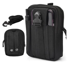 Mobile Phone Pocket Outdoor Phone Case Belt Pouch Carabiner Survival Case Bag - Picture 1 of 12