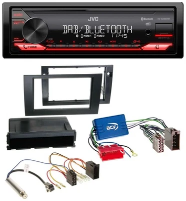 JVC Bluetooth USB DAB MP3 Autoradio für Audi A4 B6 B7 01-08 Symphony Aktivsystem - Bild 1 von 4