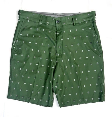 Pantalones Cortos de Golf Walter Hagen Verde Hombre Talla 34 Perfecto 11 Cintura Elástica Foto 1 de 4