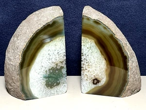 Quartz Agate Crystal Geode Stone Aqua Brown 5.2 Lbs Beautiful - Picture 1 of 9