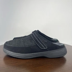 Orthofeet Hudson 334 Slipper Schuhe Herren 10 2E Weite Schwarz Orthopädische Pantolette Strick - Bild 1 von 16