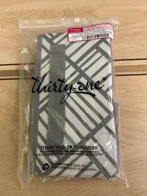 Thirty-One Thirtyone Gifts Your Way Storage Bin - BRAND NEW Grey Patchwork - Image 1 of 2
