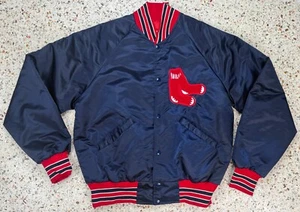 Starter Vtg MLB Boston Red Sox 80's Style Satin Bomber Jacket Size Large - Picture 1 of 9