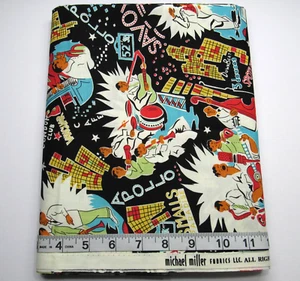 Vintage Swing C-1715 BTY Michael Miller Cotton Sew Quilt Craft Fabric Music - Picture 1 of 3