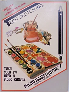 COMMODORE 64/128 -- TECH-SKETCH LIGHT PEN (TECH SKETCH INC. - LIGHT PEN + DISK) - Bild 1 von 12