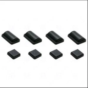 SCHWARZ Gummifüße Schraubenabdeckung 8er-Pack + 3M Pads für Nintendo Wii Konsolensystem - Bild 1 von 5