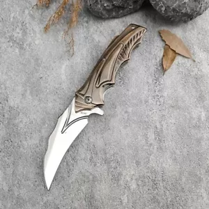 Karambit Claw Folding Knife Hunting Survival Outdoor Camping Tactical 440C Steel - Picture 1 of 24