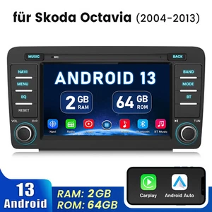 2+64G 9" Android 13 Autoradio GPS BT Wifi FM RDS Für Skoda Octavia 1Z 2004-2013 - Bild 1 von 12