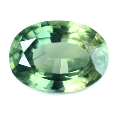Certified Natural Green Sapphire 0.78ct VS Clarity Madagascar Oval 6.4x4.7 mm - Image 1 of 2