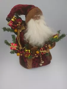 Midwest Cannon Falls groß 14" eleganter dekorativer Weihnachtsmann-AA mit Lichtern - Bild 1 von 7