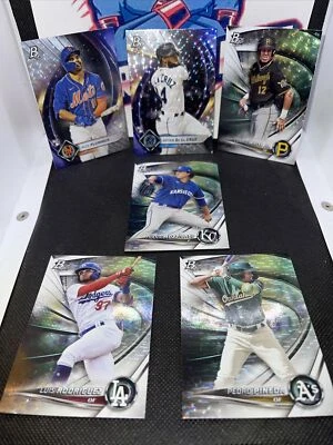 2022 bowman platinum 6-card Refractor Lot! Bryan De La Cruz, Plummer Plus More - Image 1 of 3