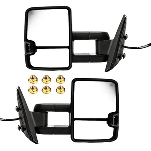Right RH Side For Ford E-150 E-250 2003-2013 Power Manual Fold Black Mirror - Picture 1 of 10