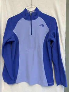The North Face Blue 1/4 Zip Fleece Pullover Sweater Sweatshirt  Girls XL 18 - Picture 1 of 12