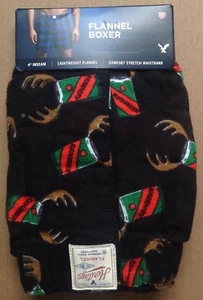 American Eagle Herren Flanell Boxer Unterwäsche REINBEER Rentier Motiv XS 26-28 Neu mit Etikett - Bild 1 von 3