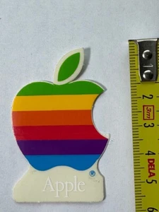 Autocollant original Apple, pomme couleur, texte Apple, Apple Garamond - Afbeelding 1 van 2