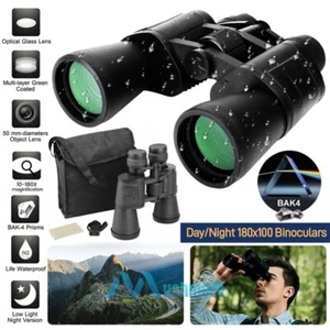 Waterproof 180x100 Zoom Military Binoculars Low Light Vision HD Telescope w/ Bag - Picture 1 of 18