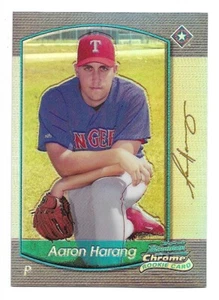Aaron Harang 2000 Bowman cromo refractor #190 Texas Rangers - Imagen 1 de 2