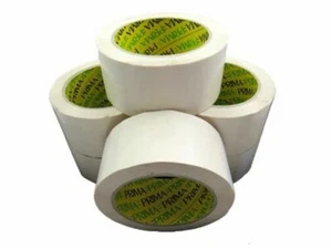 6 ROLL Prima WHITE High quality Silent Low Noise Strong Packing Tape 50mm x 66m - Picture 1 of 1